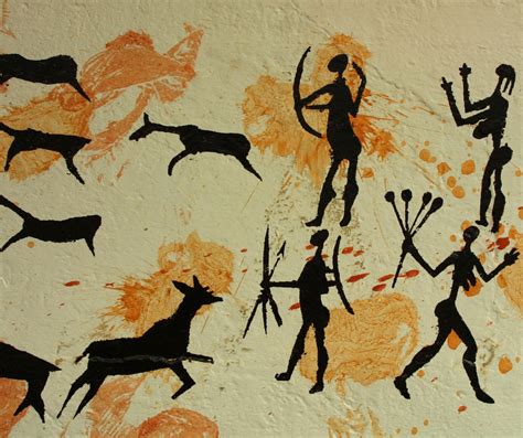 Representación del arte rupestre como primera forma de dibujo humano