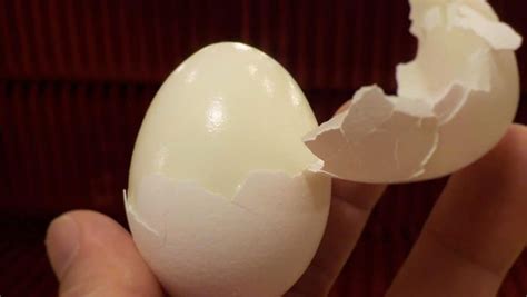 Huevos duros pelados en un recipiente con papel absorbente