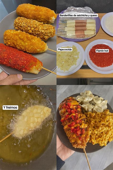 Esquema de cómo ensartar los trozos de salchicha en los palitos de espagueti antes de cocinarlos