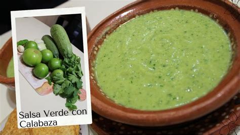 Infografía con los pasos básicos para hacer salsa verde con calabaza