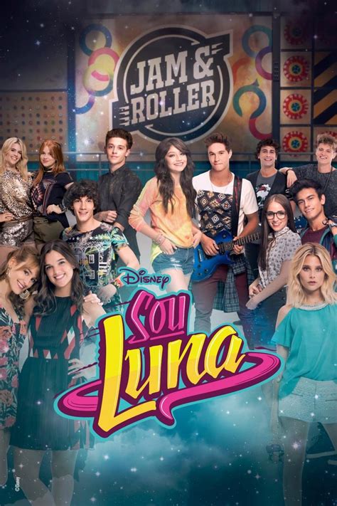 Imagen promocional del elenco principal de la serie Soy Luna sobre patines en el Jam & Roller