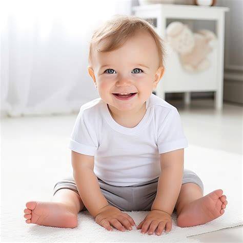 Imagen de un bebé sonriendo y jugando, simbolizando salud y bienestar.
