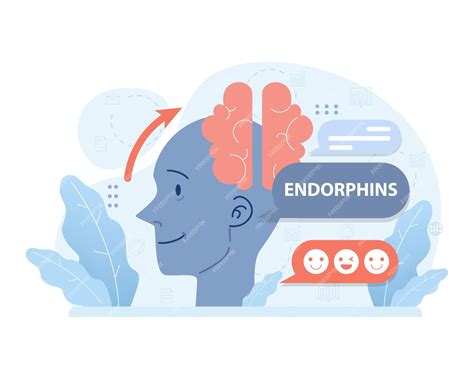 ilustracion de un cerebro liberando endorfinas
