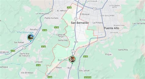 Mapa de ubicación del sector El Mariscal en la comuna de San Bernardo