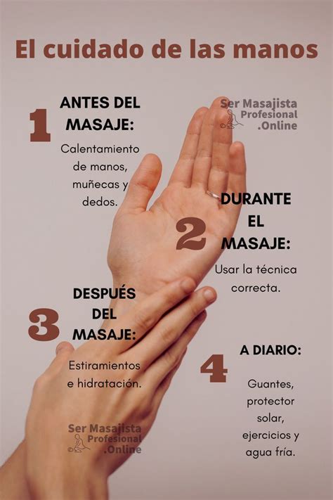 infografía con pasos sencillos para el cuidado diario de las manos