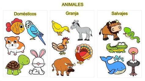 Ilustración infantil de diversos animales de granja y animales salvajes en un entorno colorido para atraer la atención de los niños.