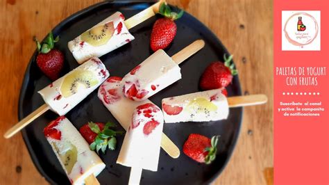 paletas de yogur de durazno variadas