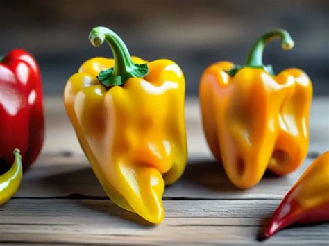 Fotografía detallada de ajíes amarillos frescos, ingrediente fundamental de la cocina peruana.