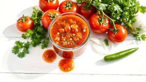 fotografía de los ingredientes frescos (tomates, ají, cilantro) listos para picar