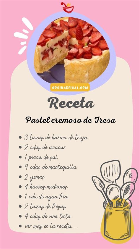 Infografía de ingredientes esenciales para una tarta dulce