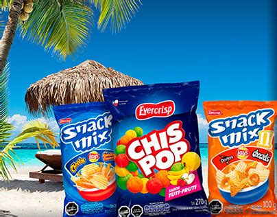 Fotografía de variedades de snacks Evercrisp, destacando su empaque clásico y textura crujiente