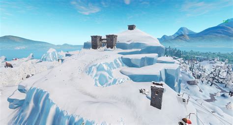 Mapa de Pico Polar con la ubicación de la esfera helada en Fortnite