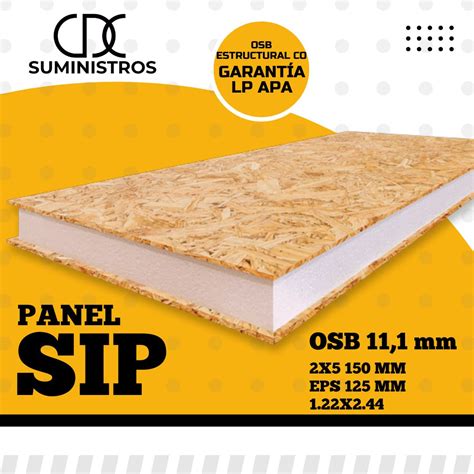 Foto de cerca de un panel OSB SIP mostrando la textura de las virutas de madera orientadas.