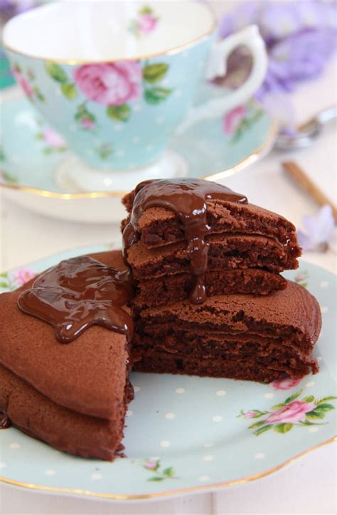 Tortitas de chocolate terminadas, listas para servir