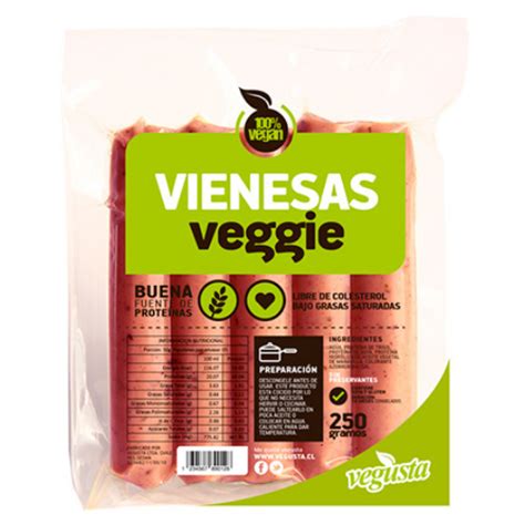 Infografía comparativa de ingredientes en salchichas vegetales tradicionales y vienesas de soya.