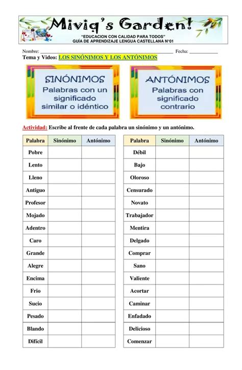 Tabla con sinónimos de comestible organizados por número de letras