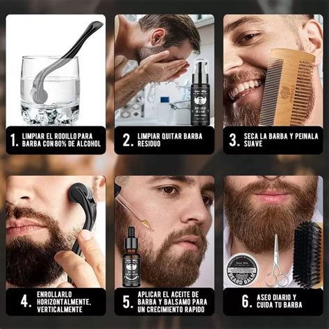 Frascos de sérum para barba con ingredientes naturales
