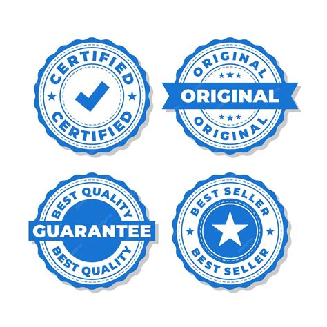 Sellos de garantía de satisfacción y devolución