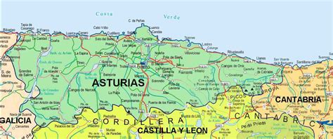 Mapa de Asturias destacando la zona de elaboración del Queso Cabrales y una imagen de las cuevas de maduración.