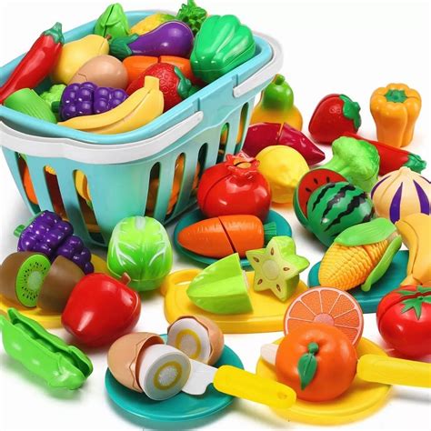 Set de juguetes de frutas y verduras para cortar