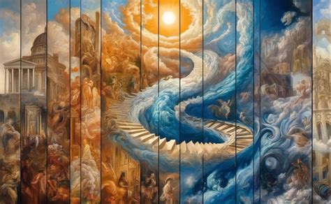 Una vista general del cuadro con énfasis en la profundidad y la iluminación inusual del fondo.