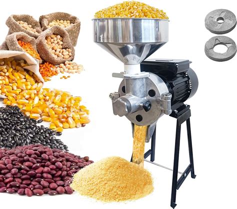 Imagen de diferentes productos terminados hechos con un molino triturador de maíz (harina, sémola).