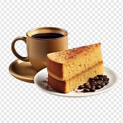 Un trozo de coffee cake con cobertura de nueces y streusel, acompañado de una taza de café.