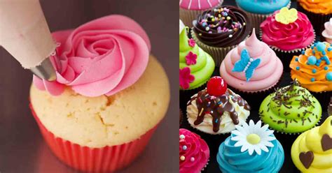 Imagen de cupcakes decorados con diferentes tipos de coberturas y detalles.
