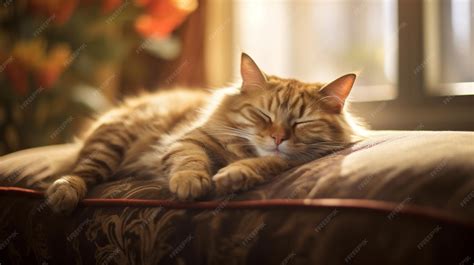 Foto de un gato descansando plácidamente en un lugar tranquilo y cálido de la casa, con una toalla húmeda colocada suavemente sobre su frente.