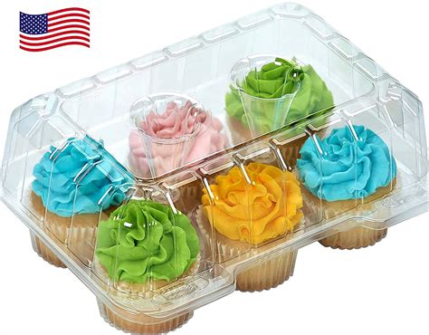 Cajas de cupcakes transparentes personalizadas con logotipos de pastelerías