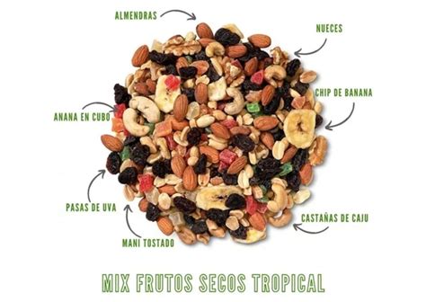 Frutos secos y confitados variados, mezclados con harina en un bol