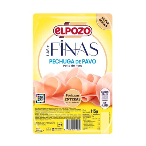 Fotografía de lonchas de jamón de pavo en formato picado, mostrando su textura y color característicos.