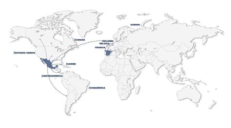 Mapa mundial destacando la presencia internacional de Papa John's