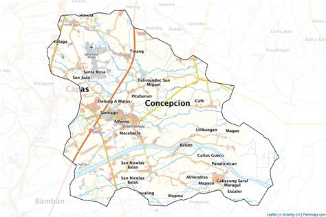 Mapa de Concepción mostrando zonas de entrega de sushi