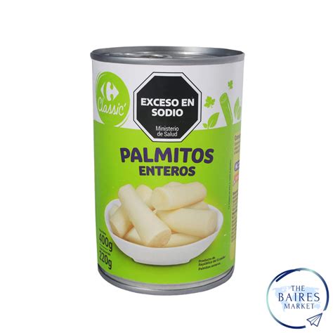 Foto de palmitos frescos y enlatados