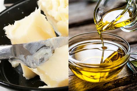 Representación del dilema de elegir entre manteca y aceite para cocinar