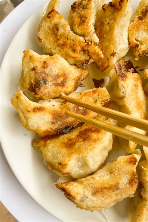 Empanadillas chinas de tofu cocidas y servidas con arroz