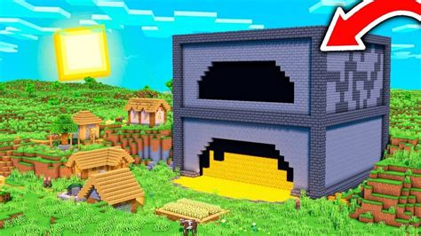 Horno básico en Minecraft, ambientado en una aldea