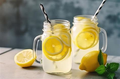 Mason jar con Honey Lemonade y lima
