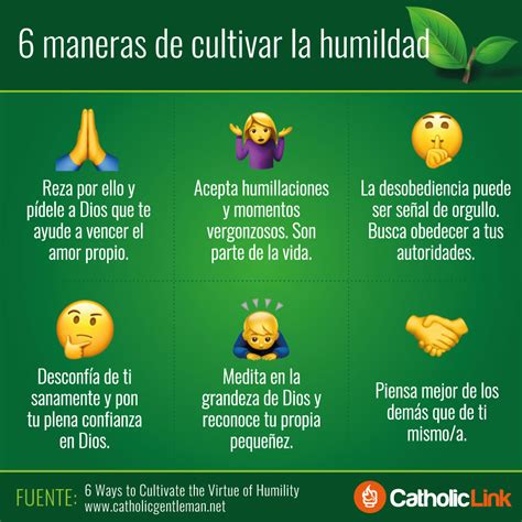 Infografía comparativa: actitudes negativas a abandonar (soberbia, egoísmo) frente a virtudes a cultivar (humildad, servicio, compasión).