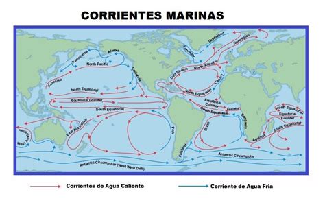 Gráfico de los vientos predominantes y las corrientes marinas en el Cabo de Hornos