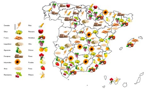 Mapa de las regiones productoras de arroz en España con DOP