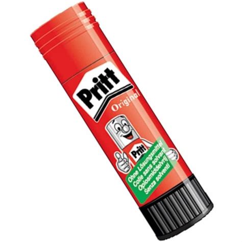 Ilustración histórica de la primera barra de pegamento Pritt