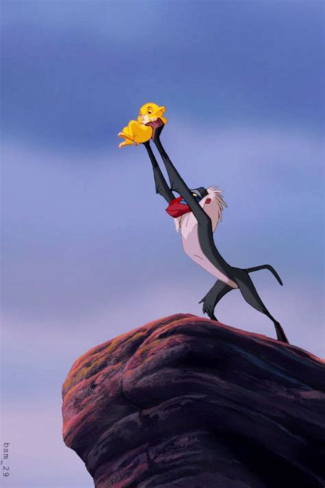 Ilustración de Simba y Rafiki en una pose reflexiva, evocando el tema de la canción.