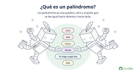 Esquema visual que explica la diferencia entre palíndromo y semipalíndromo con ejemplos de palabras