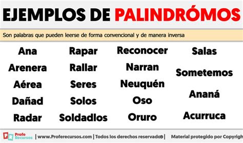 Infografía con ejemplos de palíndromos en varios idiomas