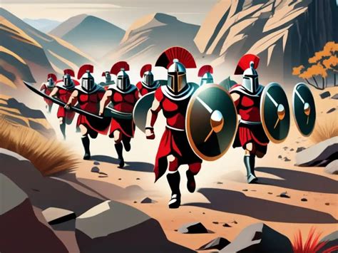 ilustración de niños espartanos en entrenamiento