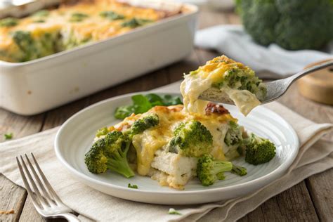 Ingredientes para el brócoli gratinado dispuestos en una mesa