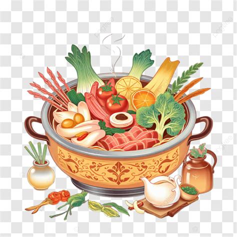 Ilustración abstracta de una olla humeante con ingredientes urbanos mezclados
