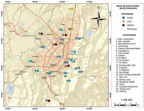 mapa de Chile mostrando la ubicación de las estaciones meteorológicas de la red INIA